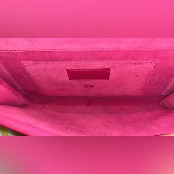 Yves Saint Laurent Pink Clutch with Gold Accents - Picture 8 of 9